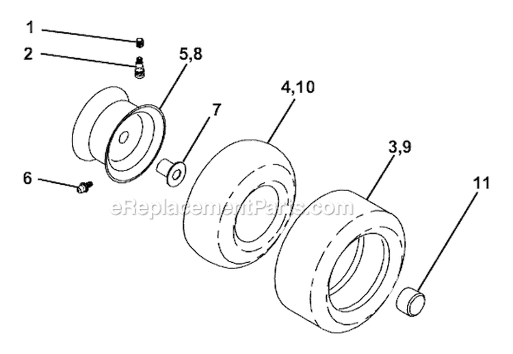 Page H Diagram and Parts List for WE16542D  Weed Eater Lawn Tractor